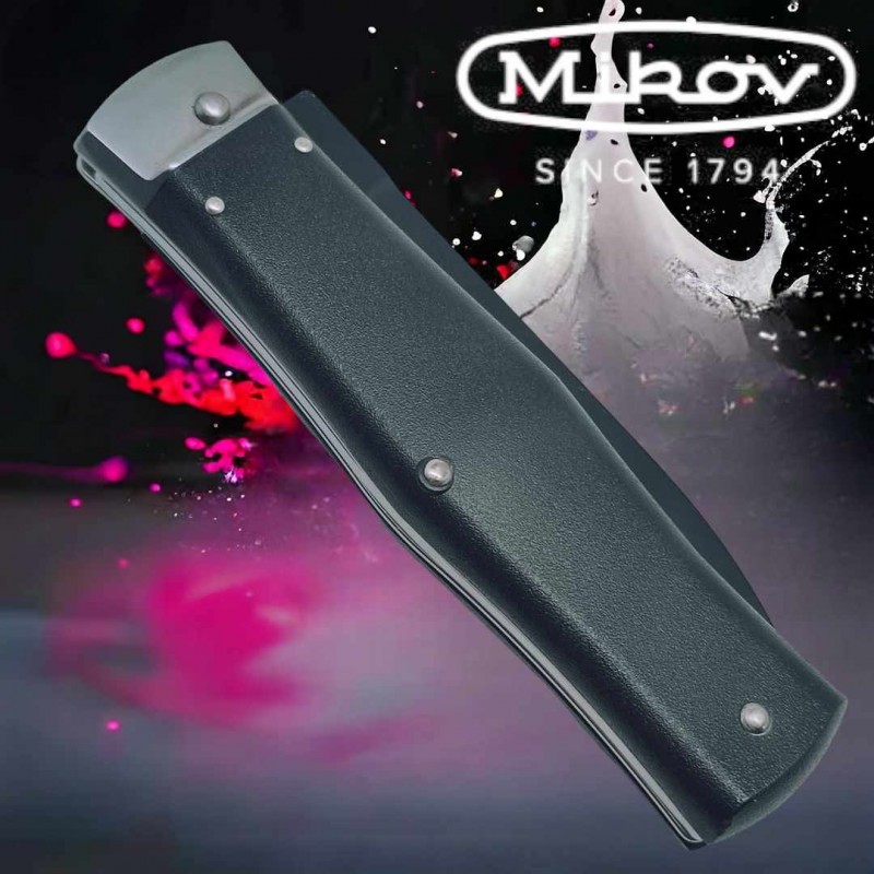 Couteau Mikov Predator ABS noir lame acier noire