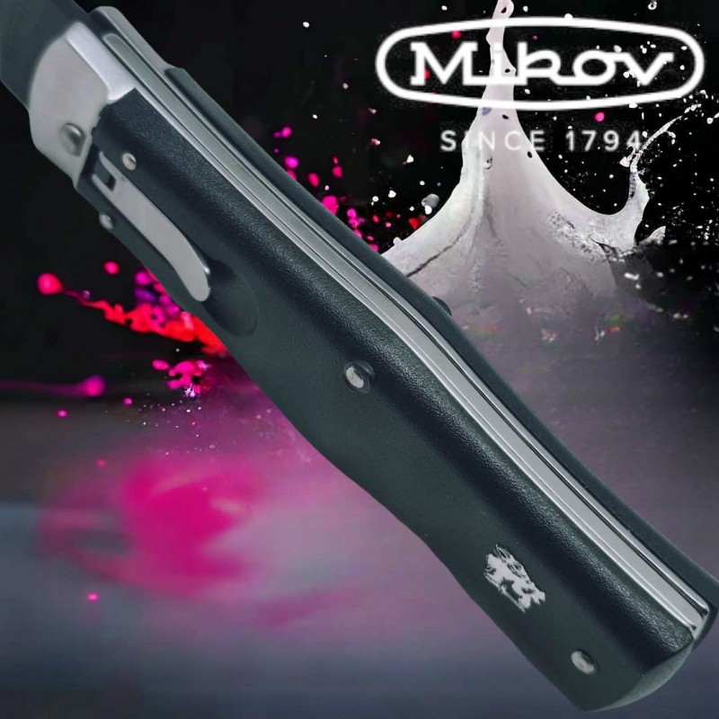 Couteau Mikov Predator ABS noir lame acier noire