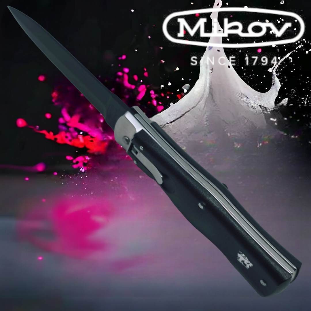 Couteau Mikov Predator ABS noir lame noire