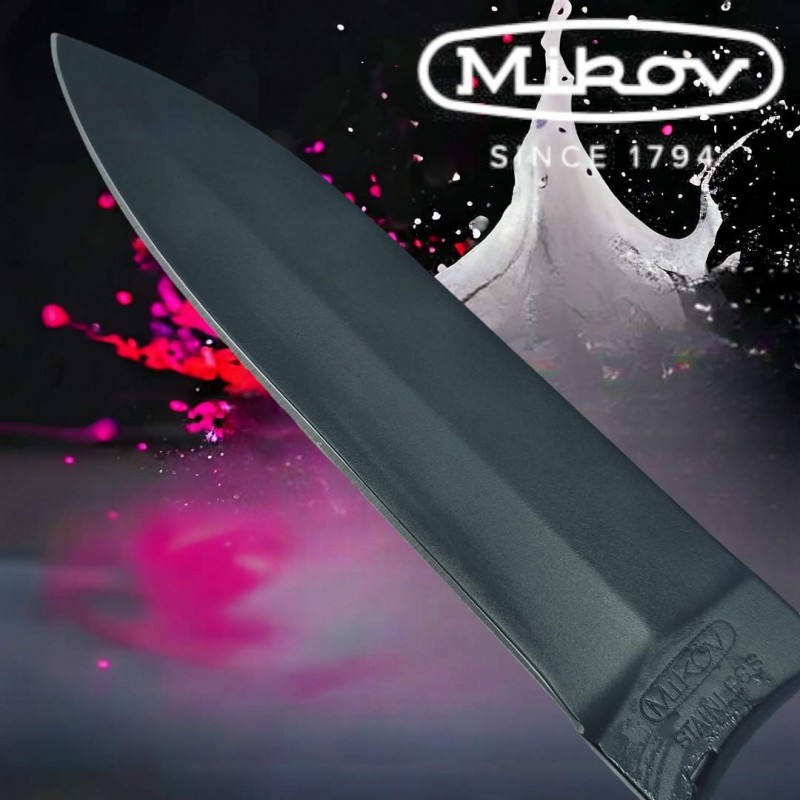 Couteau Mikov Predator ABS noir lame acier noire