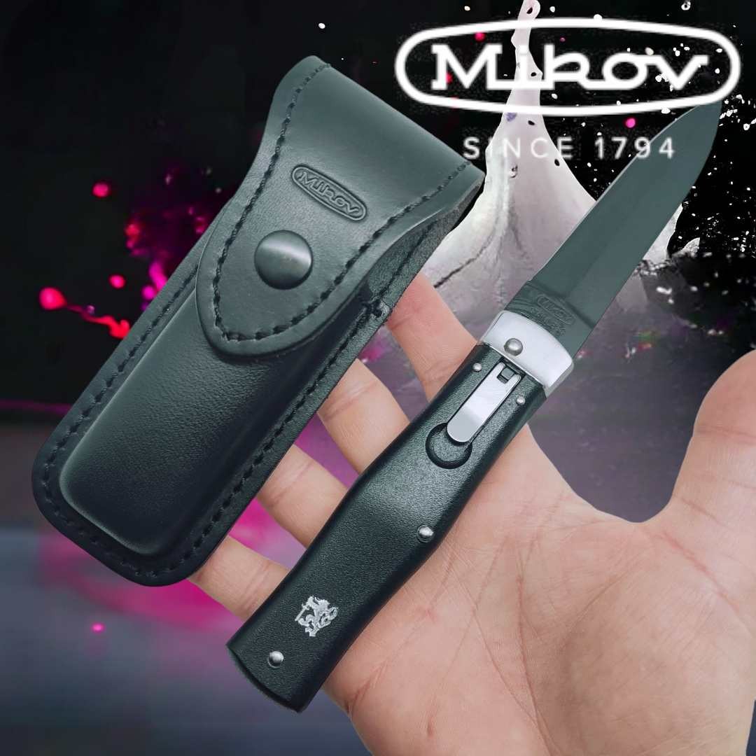 Couteau Mikov Predator ABS noir lame noire