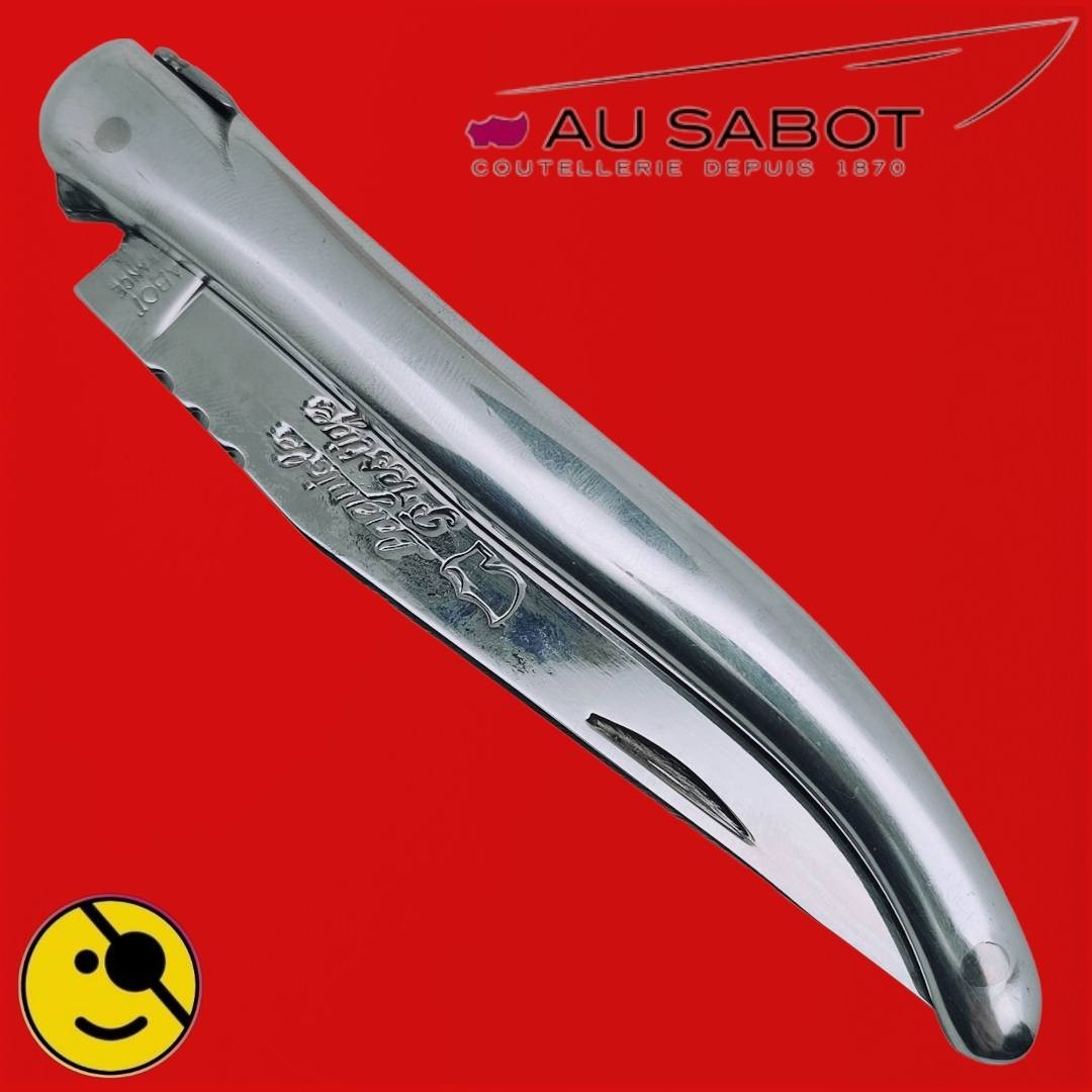 Couteau Laguiole Au Sabot aluminium poli