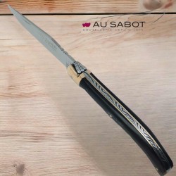 Couteau Laguiole Au Sabot 1 mitre laiton corne