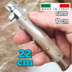 Couteau automatique italien cran d’arrêt corne claire 22 cm