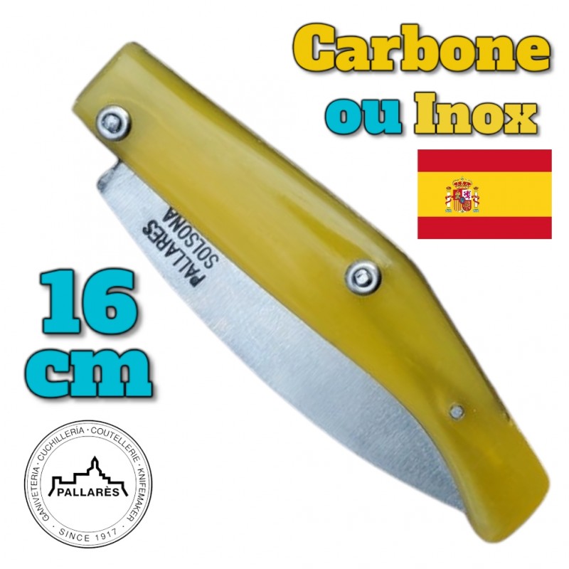 Couteau Pallares berger Pyrénées commun 00 . 16 cm inox ou carbone