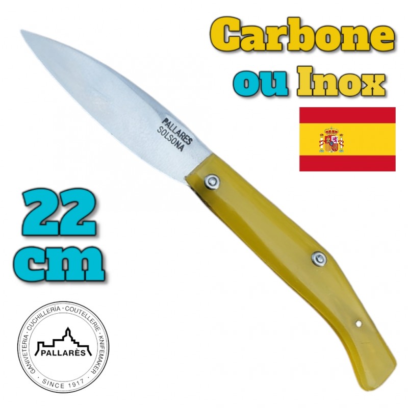 Couteau pliant Pallares berger Pyrénées commun n 2 . 22 cm inox ou carbone