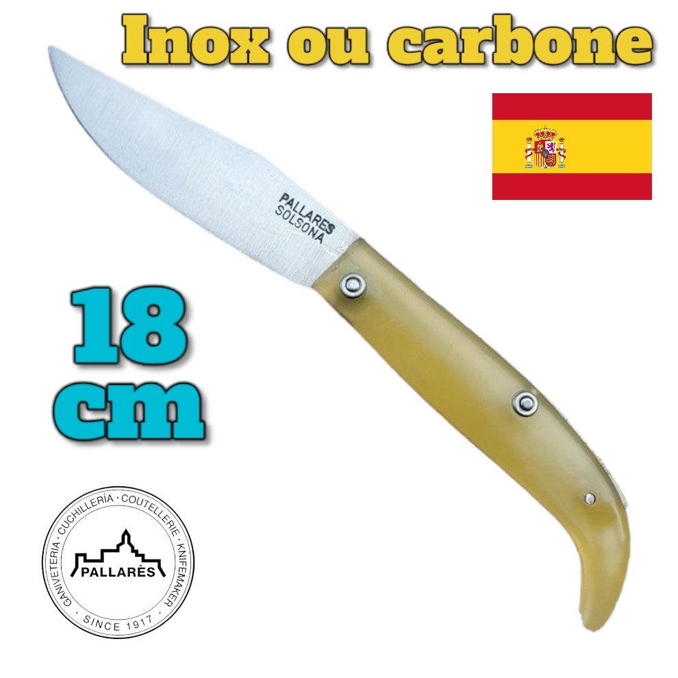 Couteau pliant Pallares Ripolles navaja 0 . 18 cm inox ou carbone