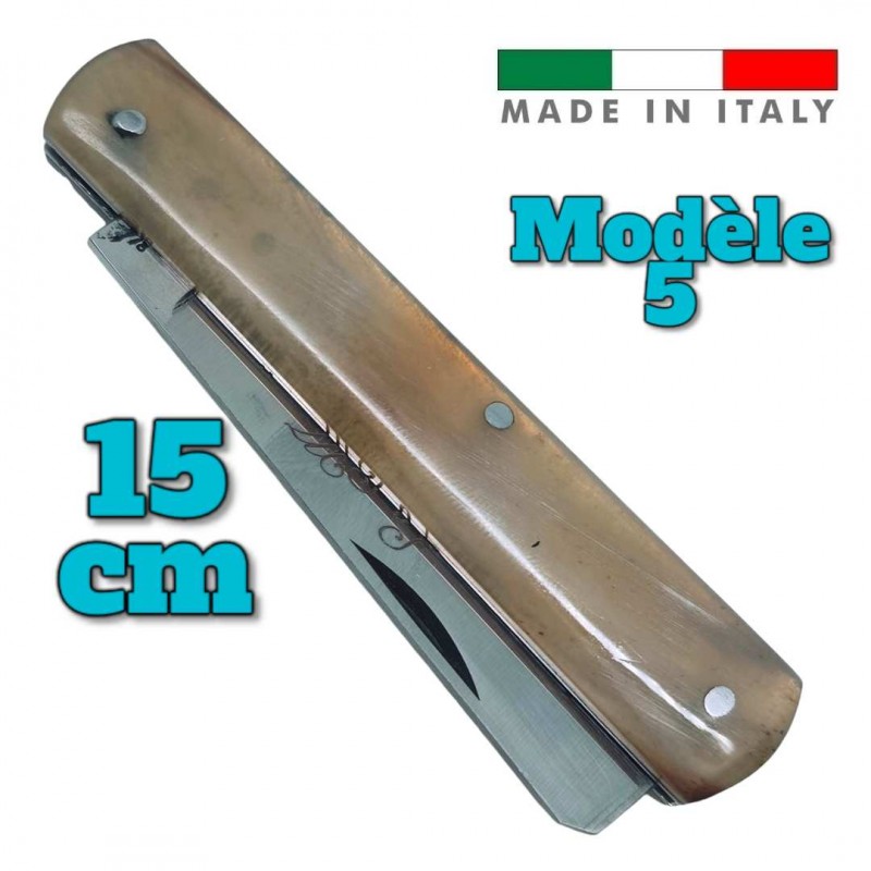 Couteau italien Fraraccio PCF mozzetta corne plein manche 15 cm modèle 5