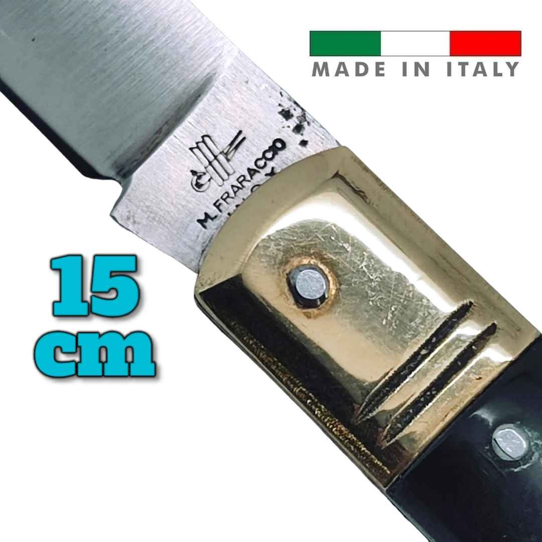 Couteau Fraraccio PCF Sfilato pointe ronde Italie ABS noir mitre 15 cm