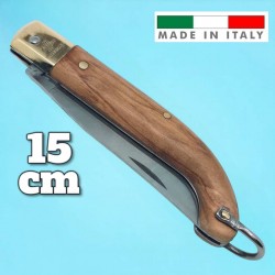 Couteau coltelli Fraraccio PCF Zuavo olivier mitre laiton Italie 15 cm