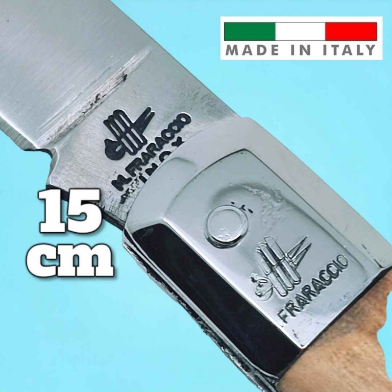 Couteau coltelli Fraraccio PCF Zuavo olivier mitre inox Italie 15 cm