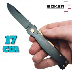 Couteau Boker Plus Atlas Black Stonewash Brass 17 cm