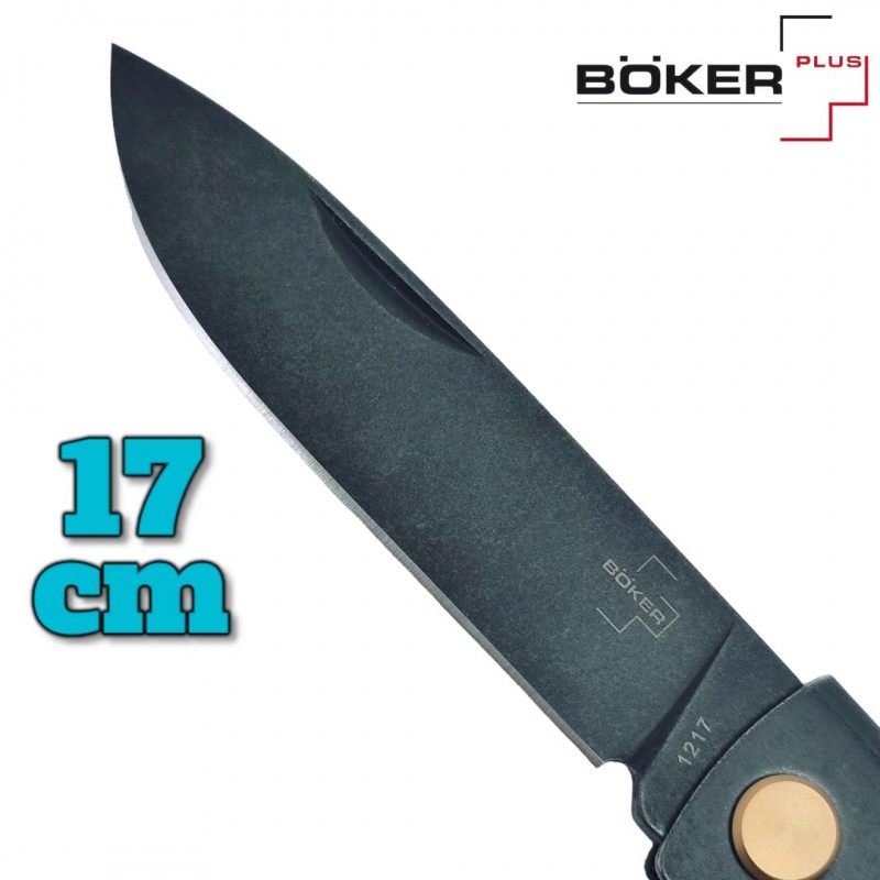 Couteau Boker Plus Atlas Black Stonewash Brass 17 cm