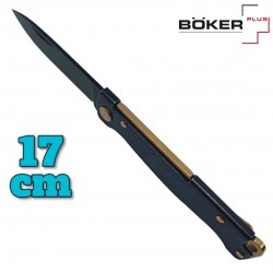 Couteau Boker Plus Atlas Black Stonewash Brass 17 cm