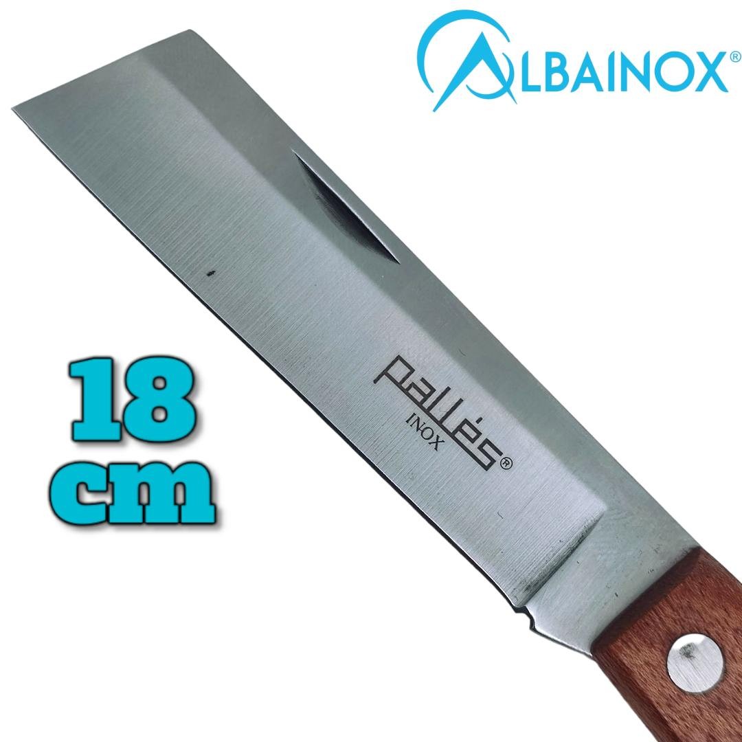 Couteau Albainox Palles n 0 bois pointe coupée 18 cm lame inox