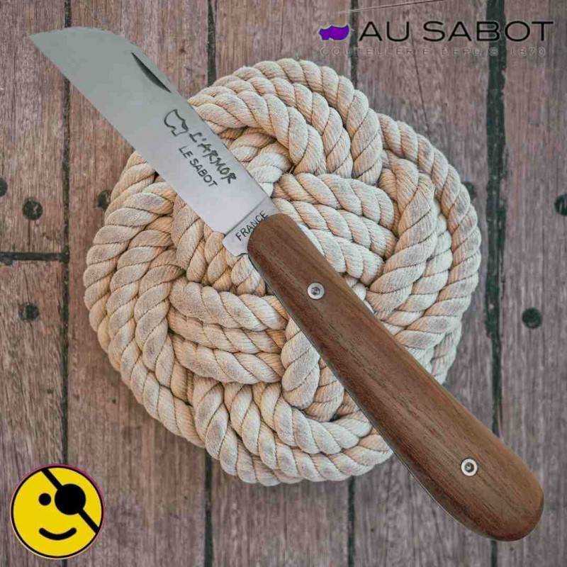 Couteau pliant l'Armor London Au Sabot guillochage cordage teck