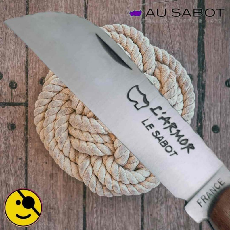 Couteau pliant l'Armor London Au Sabot guillochage cordage teck