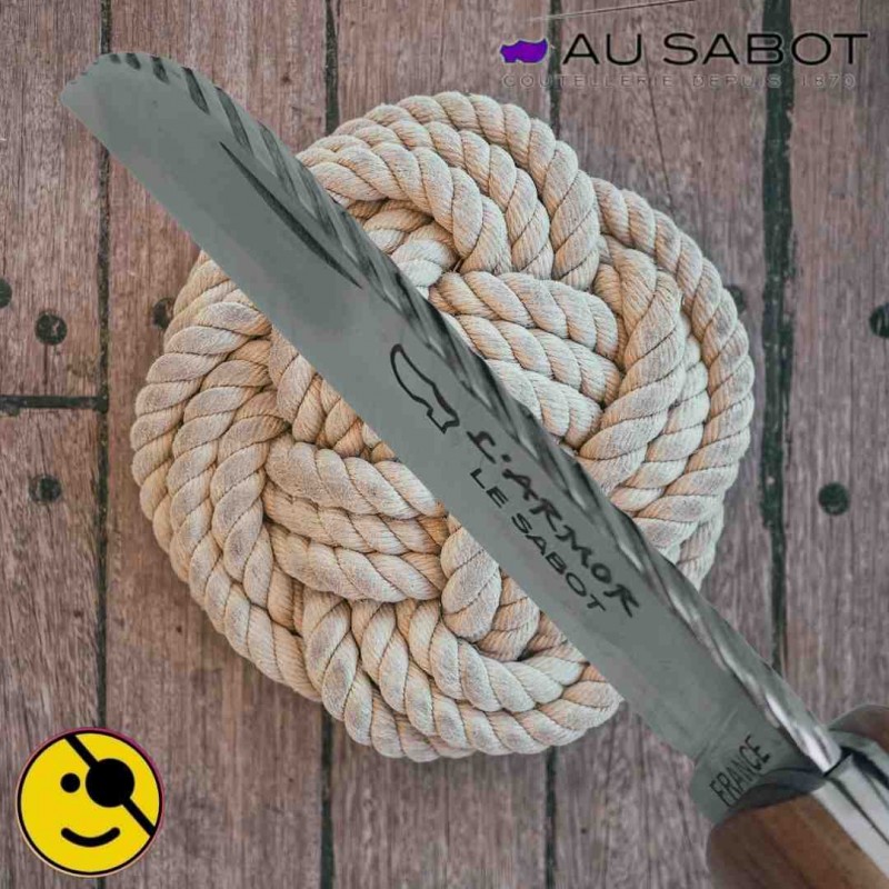 Couteau pliant l'Armor London Au Sabot guillochage cordage teck