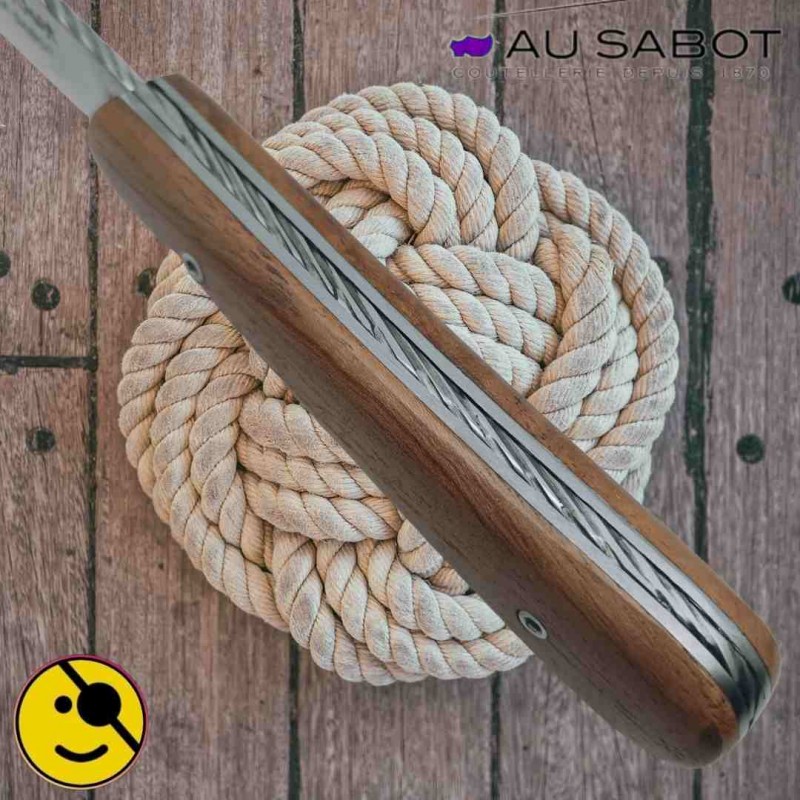 Couteau pliant l'Armor London Au Sabot guillochage cordage teck