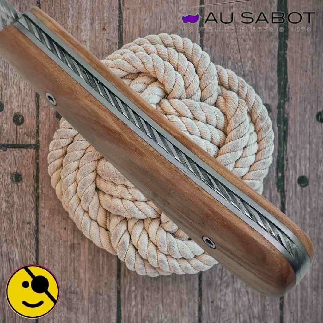 Couteau pliant l'Armor prestige London Au Sabot guillochage cordage olivier