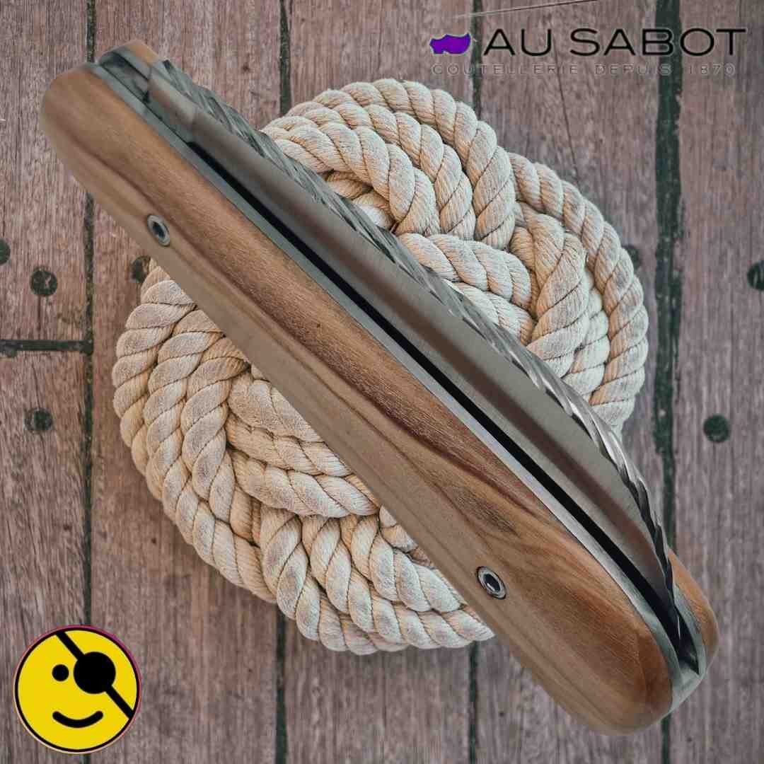 Couteau pliant l'Armor prestige London Au Sabot guillochage cordage olivier