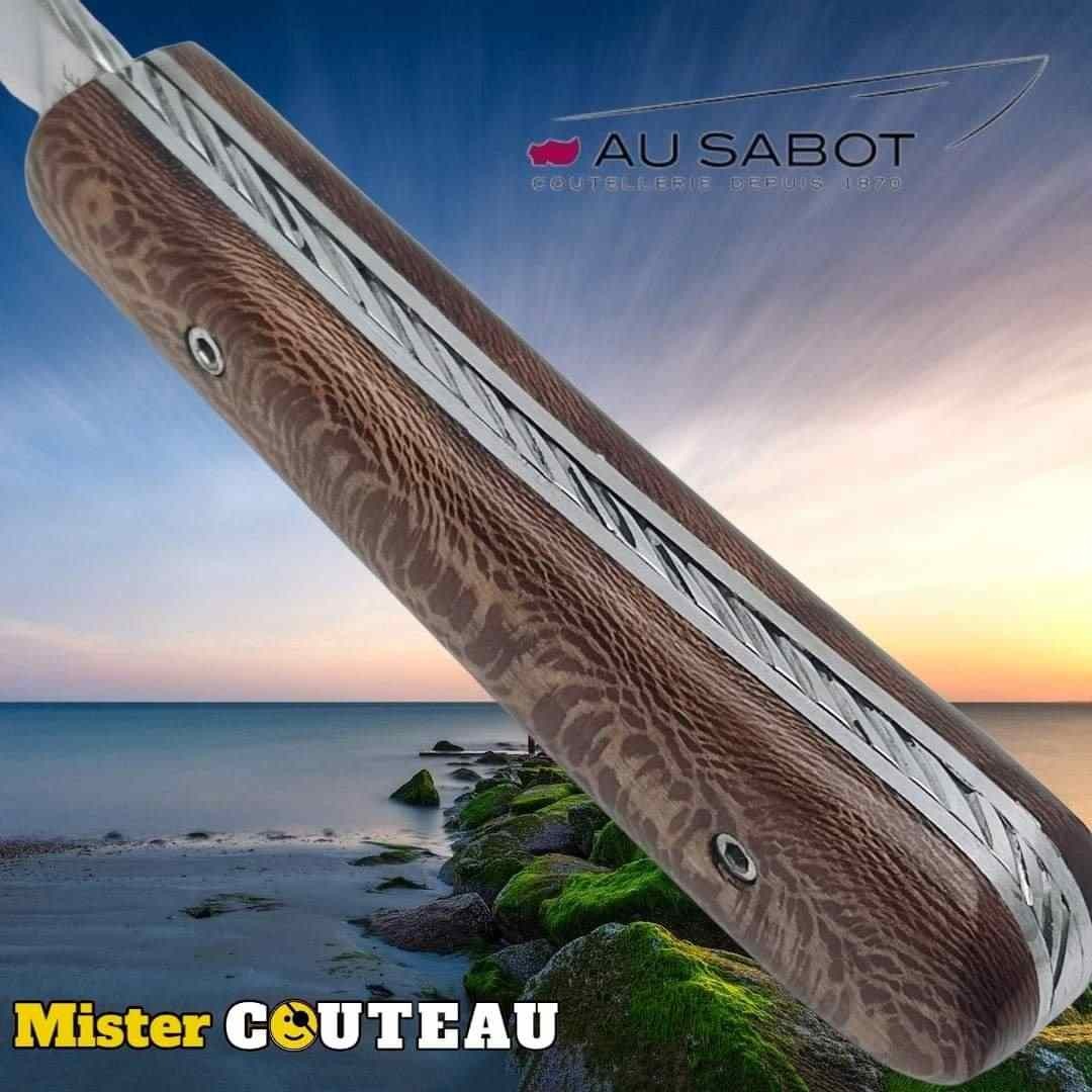 Couteau pliant l'Armor prestige London Au Sabot guillochage cordage érable fumé