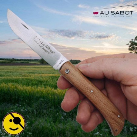 Couteau pliant Au Sabot Le Mineur chene