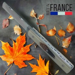 Couteau  20/20 Le Fidèle résine plume bécasse full guillochage 20cm modèle 2