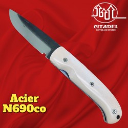 Couteau pliant Citadel Danang os de buffle blanc 21 cm