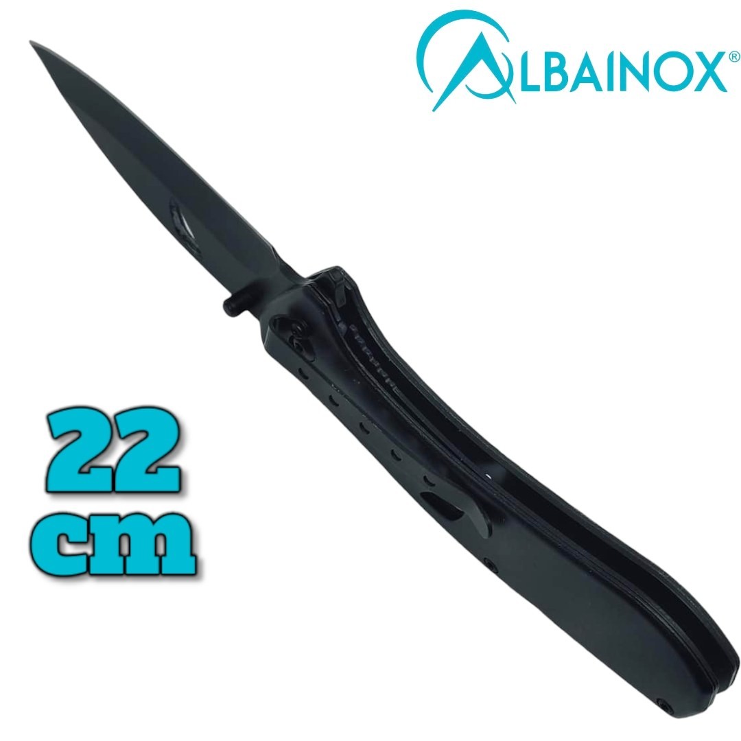 Couteau pliant AlbaInox tête de mort Punisher impression 3D 22cm