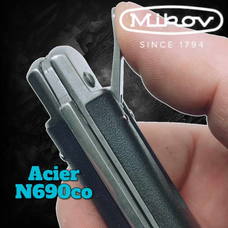 Couteau automatique Mikov Predator acier N690 cobalt