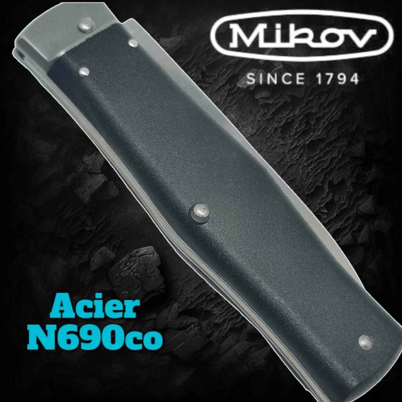 Couteau automatique Mikov Predator acier N690 cobalt