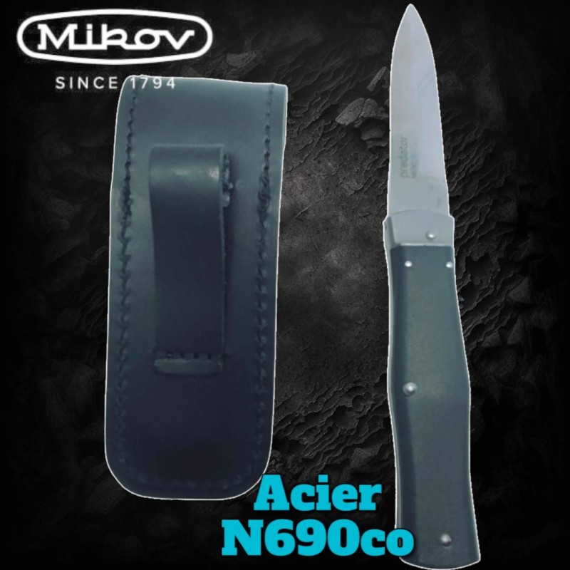 Couteau automatique Mikov Predator acier N690 cobalt