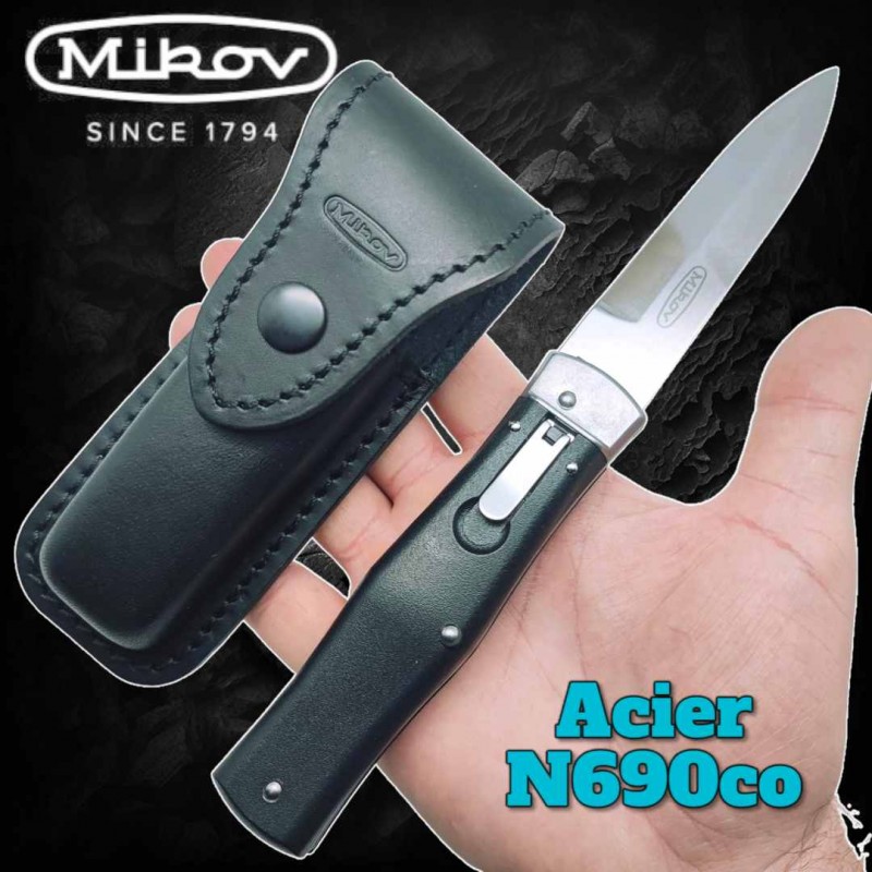 Couteau automatique Mikov Predator acier N690 cobalt