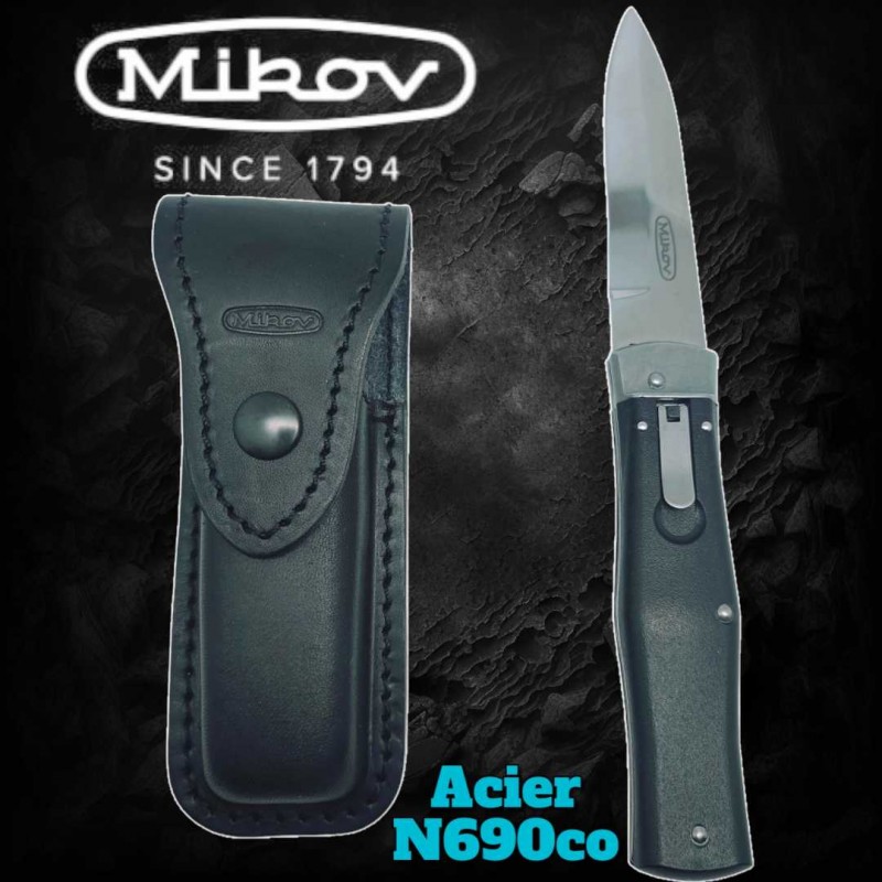 Couteau automatique Mikov Predator acier N690 cobalt