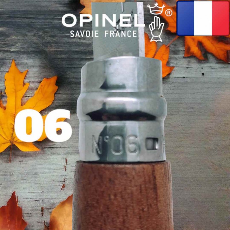 Couteau pliant OPINEL 06 noyer inox 16.5cm