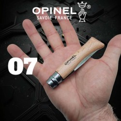 Couteau OPINEL 07 manche hetre lame inox  / 18cm