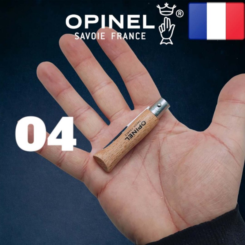 Couteau OPINEL 04 manche hetre lame inox /11cm