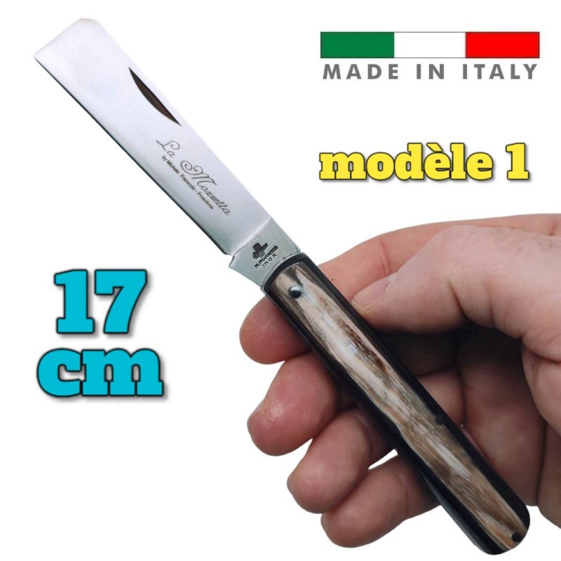 Couteau Fraraccio PCF mozzetta corne plein manche 17 cm modèle 1