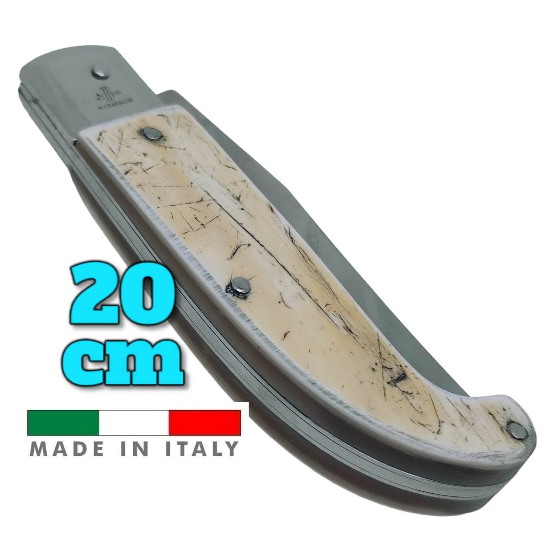 Couteau italien Fraraccio PCF Scarperia corne antique mitre inox 20 cm