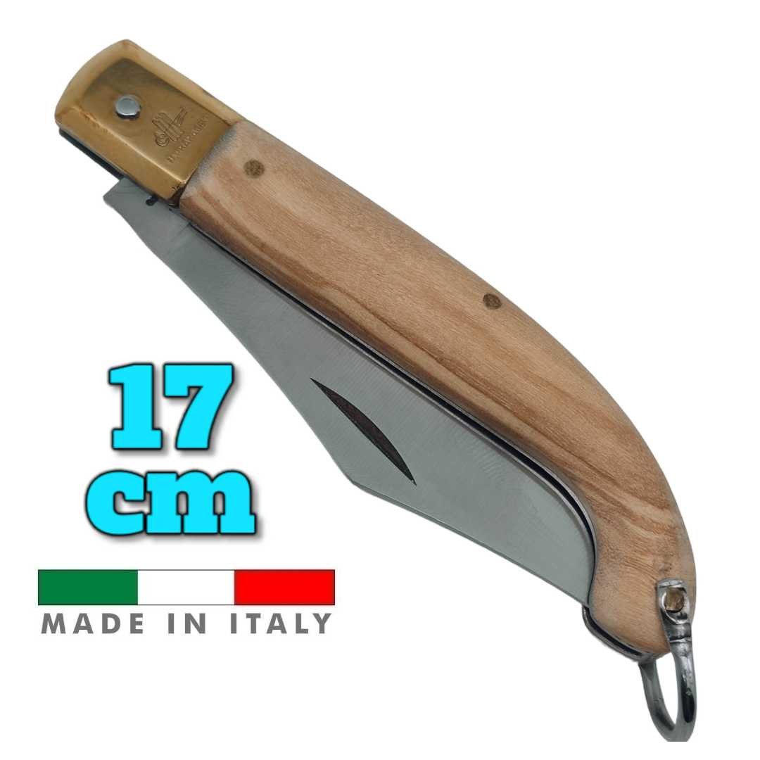 Couteau italien Fraraccio PCF Pugliese olivier mitre laiton 17 cm