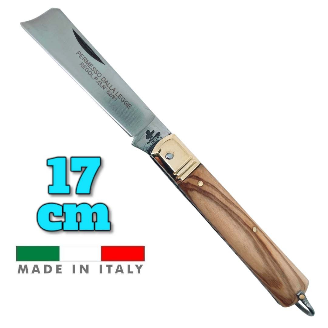 Couteau italien Fraraccio PCF permesso de la legge olivier mitre laiton 17 cm
