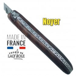 Couteau pliant Forge de Laguiole bois de noyer mouche forgée