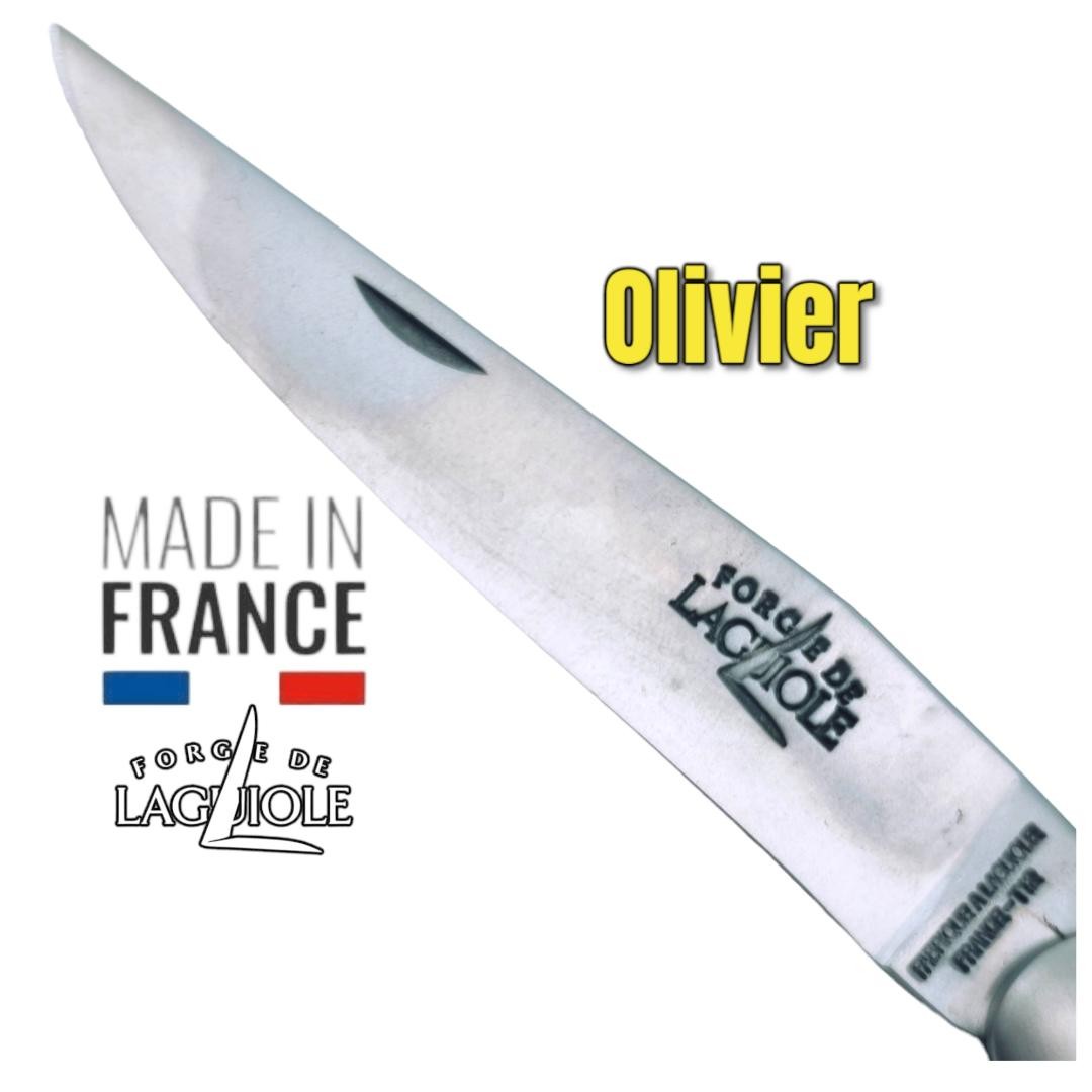 Couteau pliant Forge de Laguiole en olivier avec mitres gamme Tradition