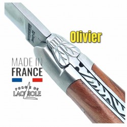 Couteau pliant Forge de Laguiole en olivier avec mitres gamme Tradition