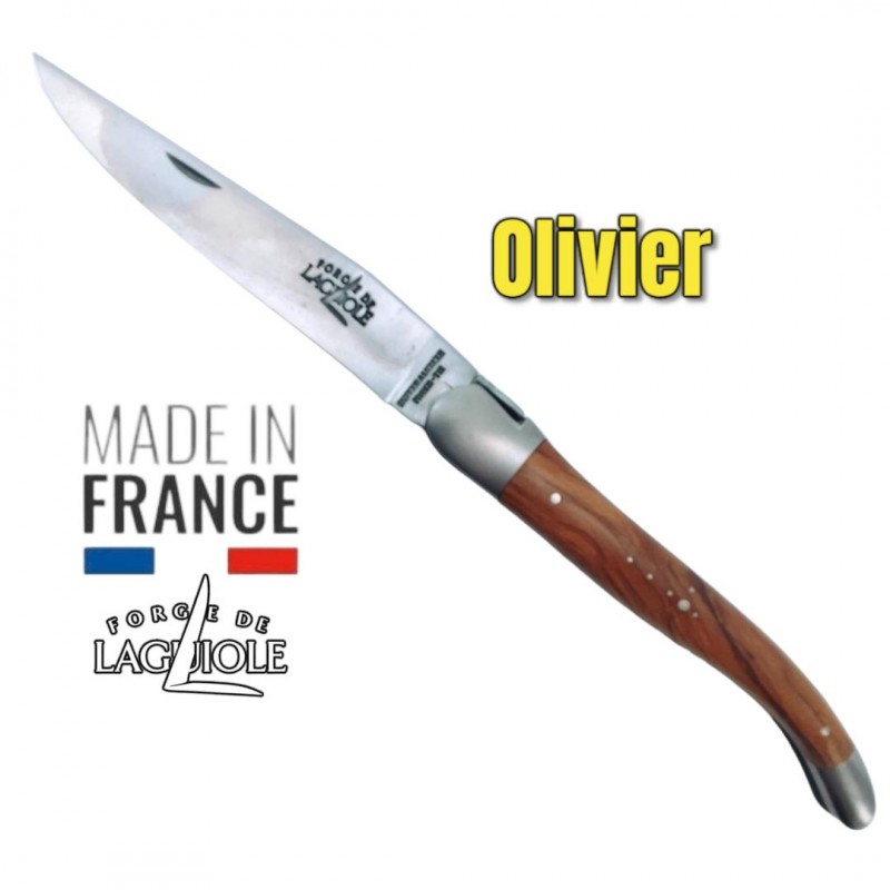 Couteau pliant Forge de Laguiole en olivier avec mitres gamme Tradition