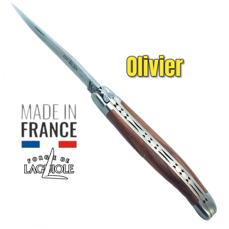 Couteau pliant Forge de Laguiole  forgé olivier double platines gamme Edition