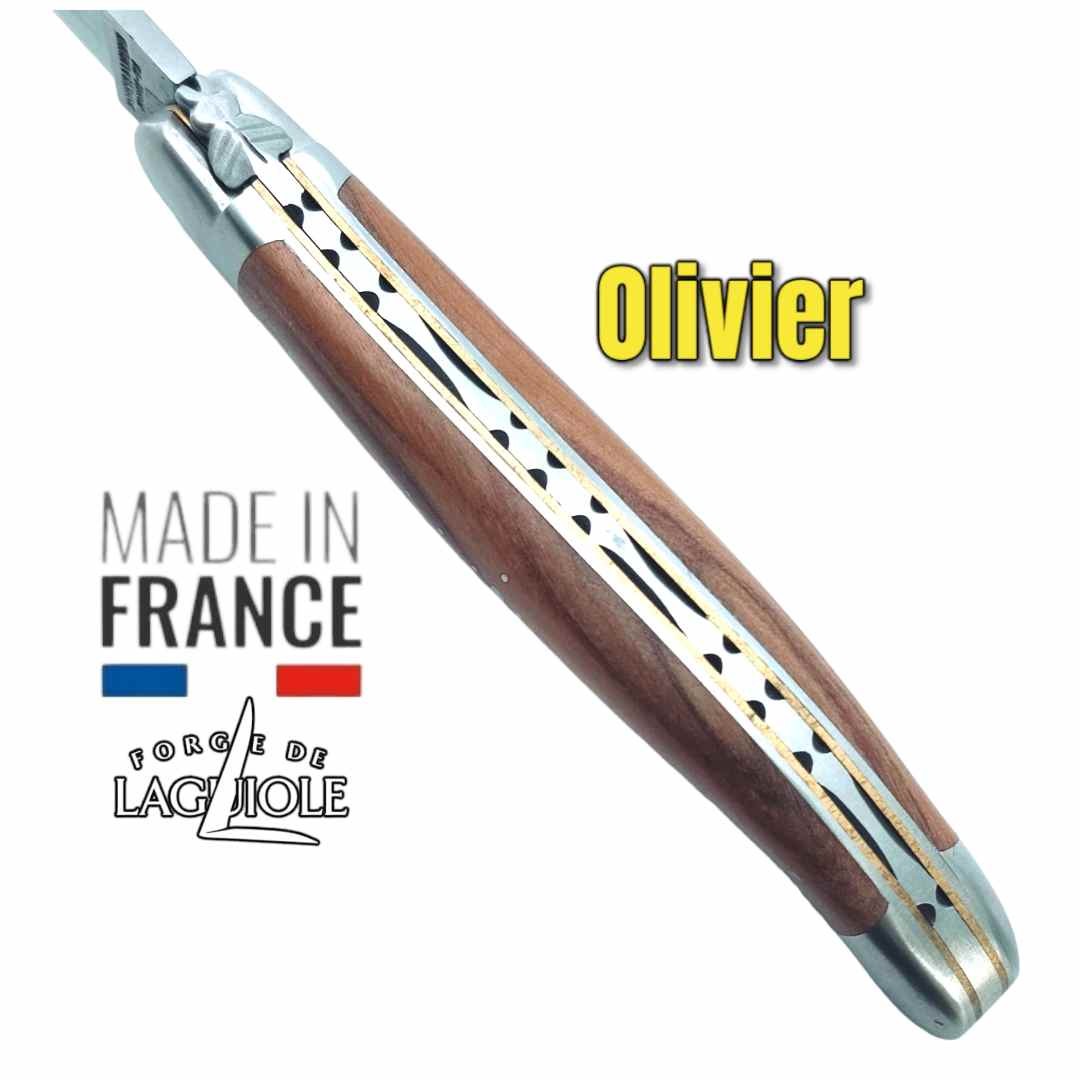 Couteau pliant Forge de Laguiole  forgé olivier double platines gamme Edition