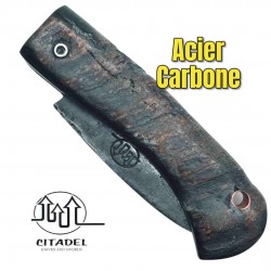 Petit couteau pliant artisanal Citadel Aizto corne buffle forgé main 17.5 cm  3