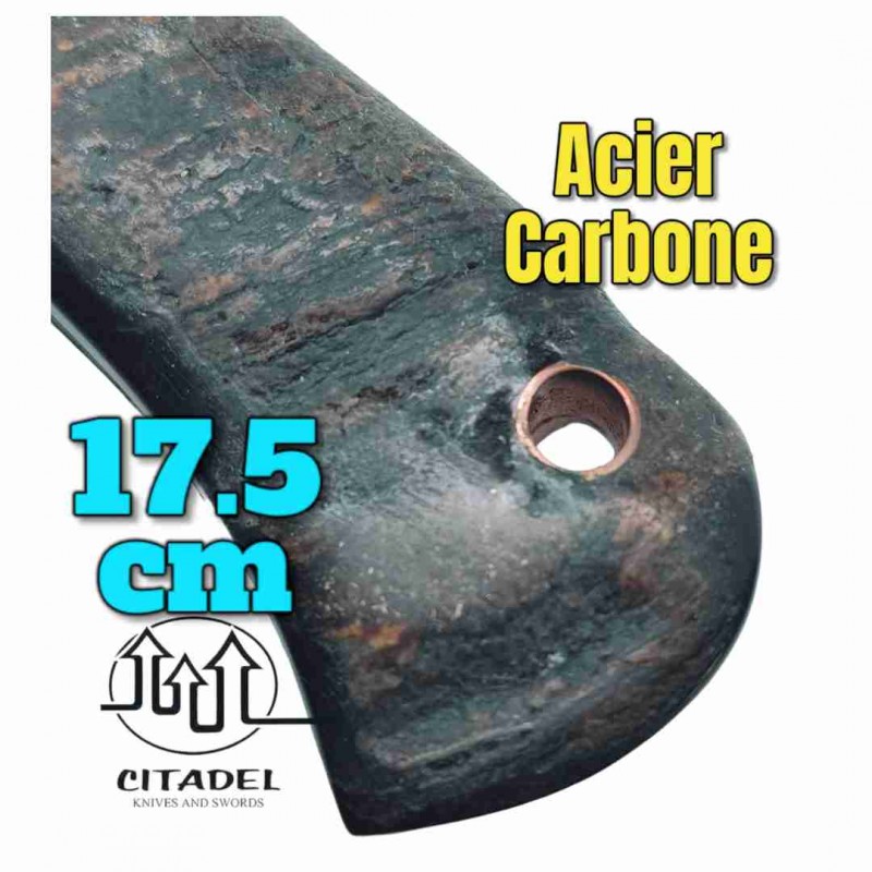 Petit couteau pliant artisanal Citadel Aizto corne buffle forgé main 17.5 cm  3